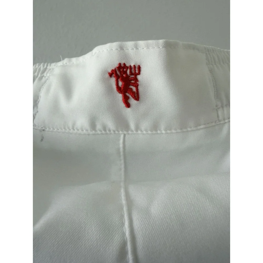 Nike Manchester United Soccer Shorts Men's Size Small White Red Crest
